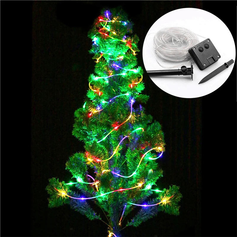 

christmas outdoor decoration 50/100/200 Led Solar String Lights Xmas Street Garland Christmas Tree Ornaments New Year Navidad