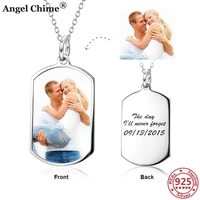 ac 925 sterling silver personalized photo pendant necklaces customize letters memorial jewelry anniversary gift graduation gifts