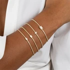 Женский браслет серебряного цвета, золотая цепочка с фианитами