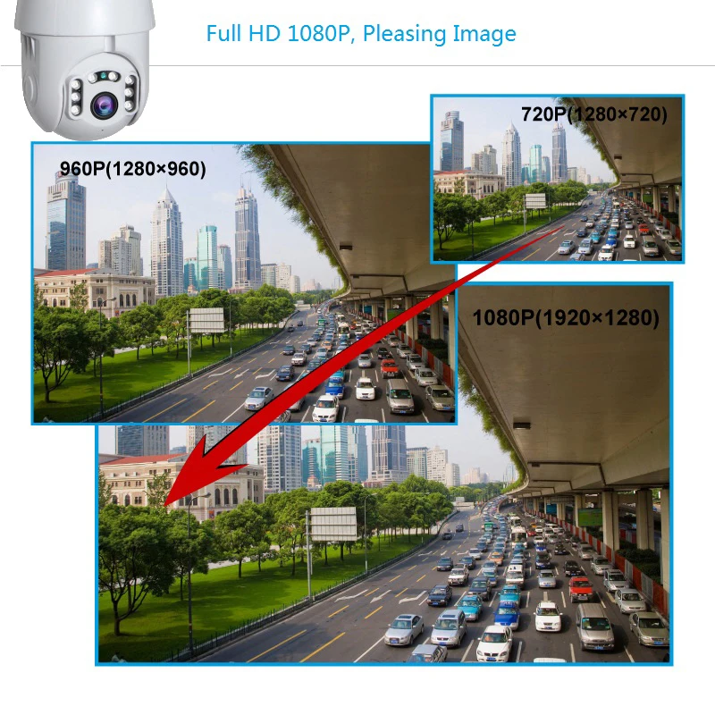Wouwon Водонепроницаемая уличная ip-камера 1080P P2P беспроводная WiFi камера PZT Zoom