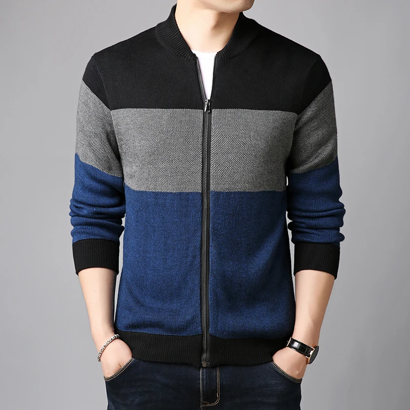 Мужская Трикотажная куртка в стиле пэчворк | одежда
