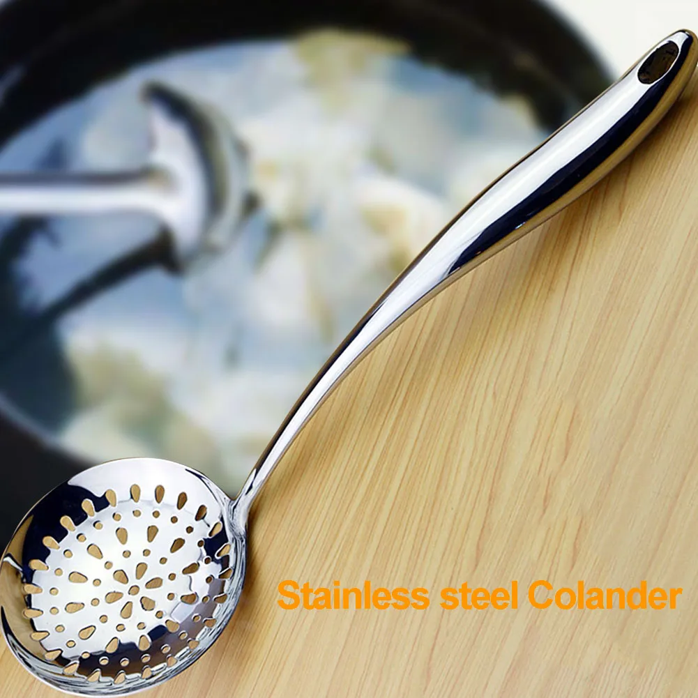 Ложка с прорезями эргономичная ручка прочная для жарки пищи портативный