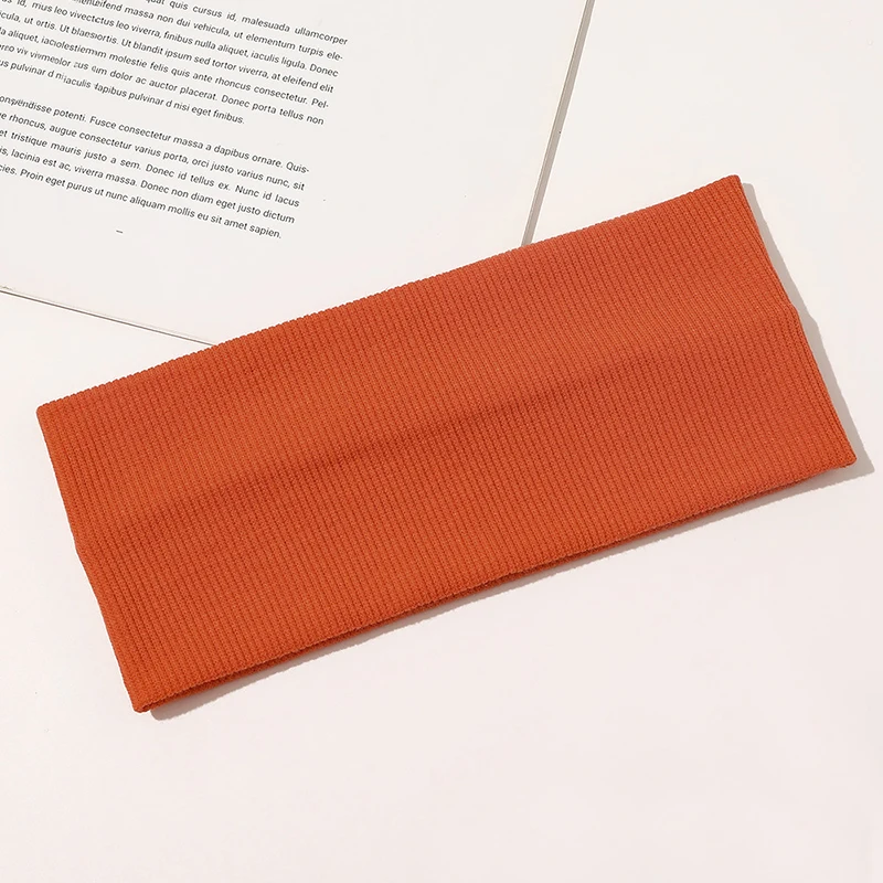 

Casual Headbands Women Wide Hair Bands Girls Hair Accessories Solid Color Stretch Knitted Hairband Headband Elastic Hair Bands