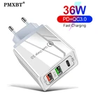 Зарядное устройство QC3.0 с USB-разъемом для ЕС и США, быстрая зарядка для iPhone 12, 11, XS, X, Huawei, Xiaomi Redmi 10, 9, портативное Сетевое зарядное устройство PD, быстрая зарядка