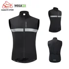 Зимний жилет WOSAWE для мотоцикла, велоспорта, флисовый согревающий ветрозащитный жилет, велосипедный жилет для езды на горном велосипеде, лыжах, светоотражающая двухтактная куртка