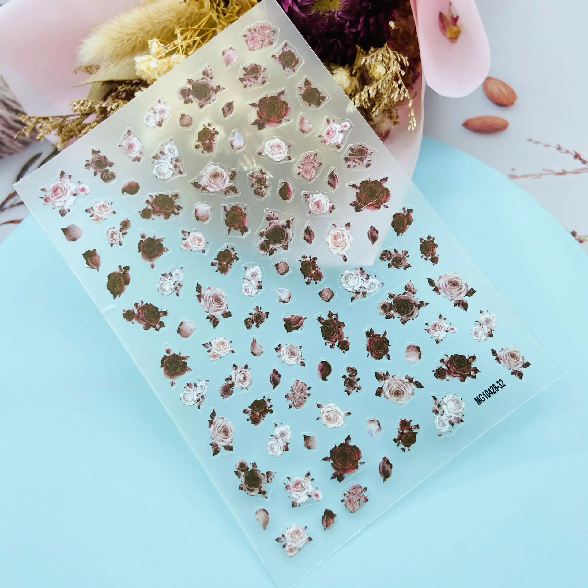

New Craft Flower Nail Sticker 3D Transparent Nail Sticker Nail Art Nail Sticker Decorative Nail Art
