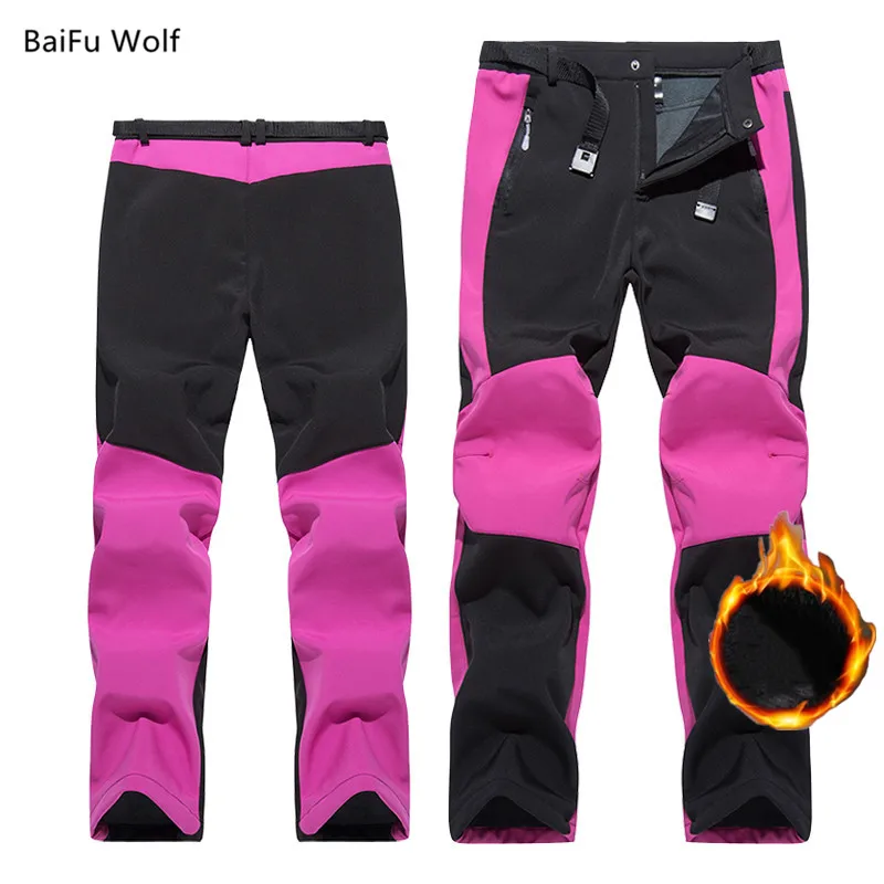 

Мужские Женские походные и кемпинговые брюки зимний флисовый мягкий чехол для треккинга спорта на открытом воздухе термальные для охоты ры...