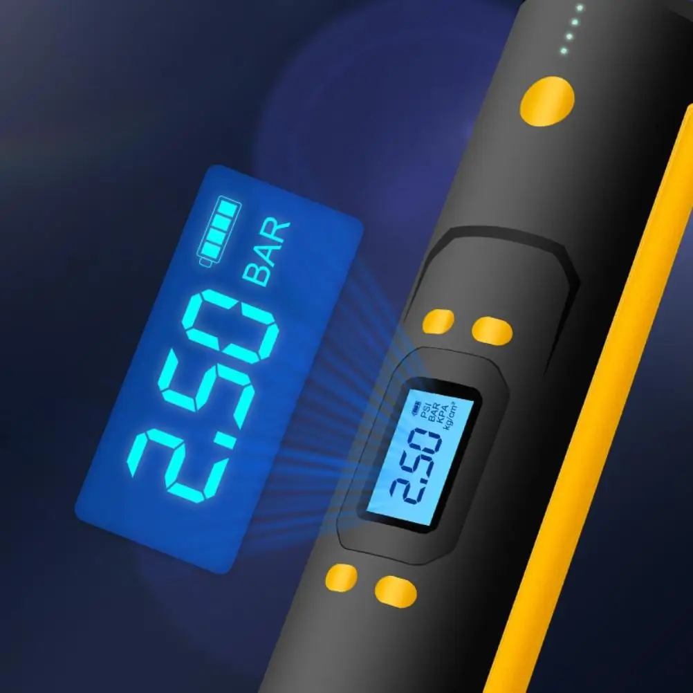 Comprar Inflador De Neumáticos Inalámbrico Portátil Para Coche, Bomba De Aire Eléctrica Digital Para Coche, 12V, 150PSI, Recargable, Para Bicicleta