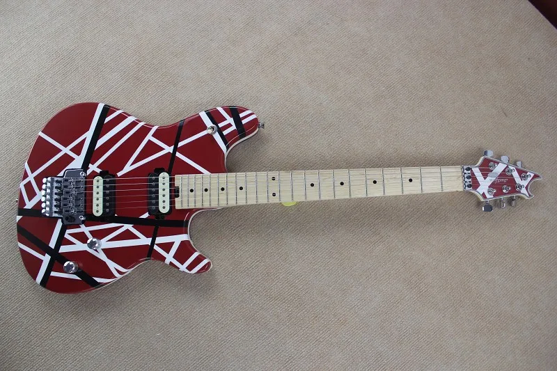 Высокое качество-новое поступление EVH Вольфганг Custom Shop электрогитара в красно-белой линии оптом 150604