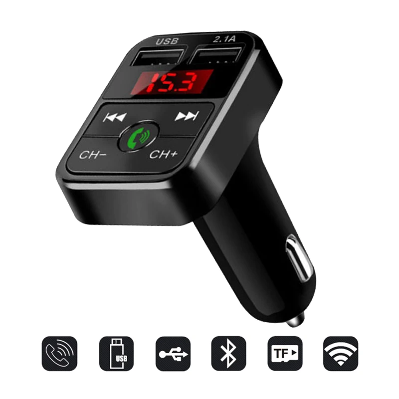 Автомобильный беспроводной комплект громкой связи Bluetooth FM-трансмиттер