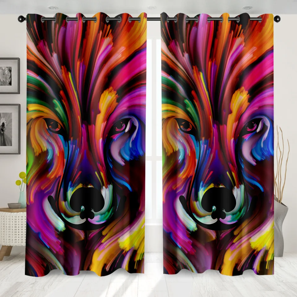 Декоративные затемняющие шторы для гостиной и спальни SOFTBATF с изображением