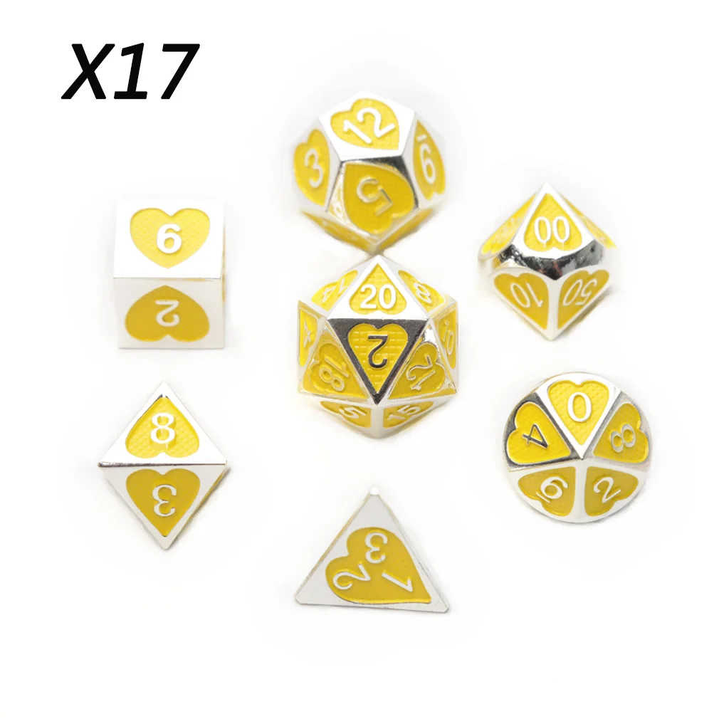 Новые металлические игральные кости DND комплект многогранные ролевые игры