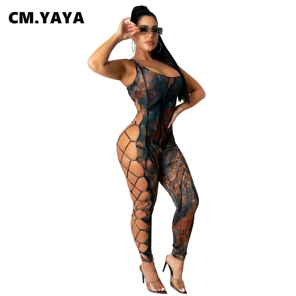 См. YAYA/осень уличная облегающее платье без рукавов с принтом комбинезон для