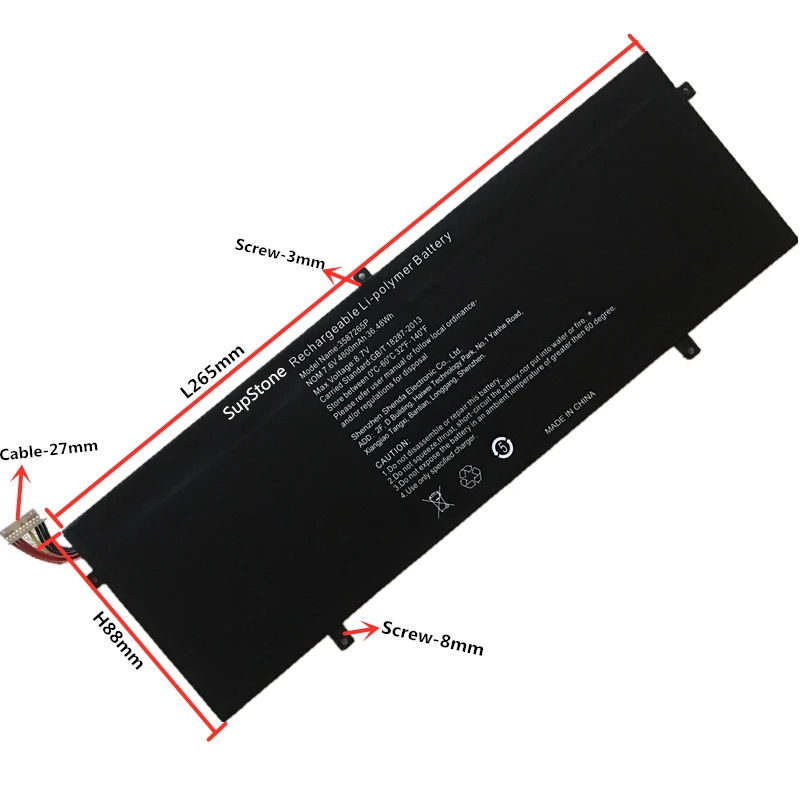 Оригинальный аккумулятор SupStone 3282122 2S 3587265P для Jumper EZbook 3 Pro 13 дюйма EZBook LB10 P313R HW 3487265 V3
