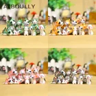 Фигурки кошек из смолы, мини-фигурки котят с сыром, 9 шт.