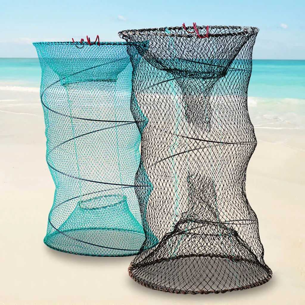 Ловушка для креветок Складная сетка ловли рыбы живая приманка складная ловушка