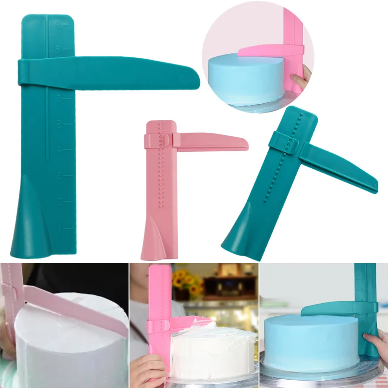 

Adjustable height cream scraper Fondant cake spreader graduated cake scale Baking cake tool kitchen accessories