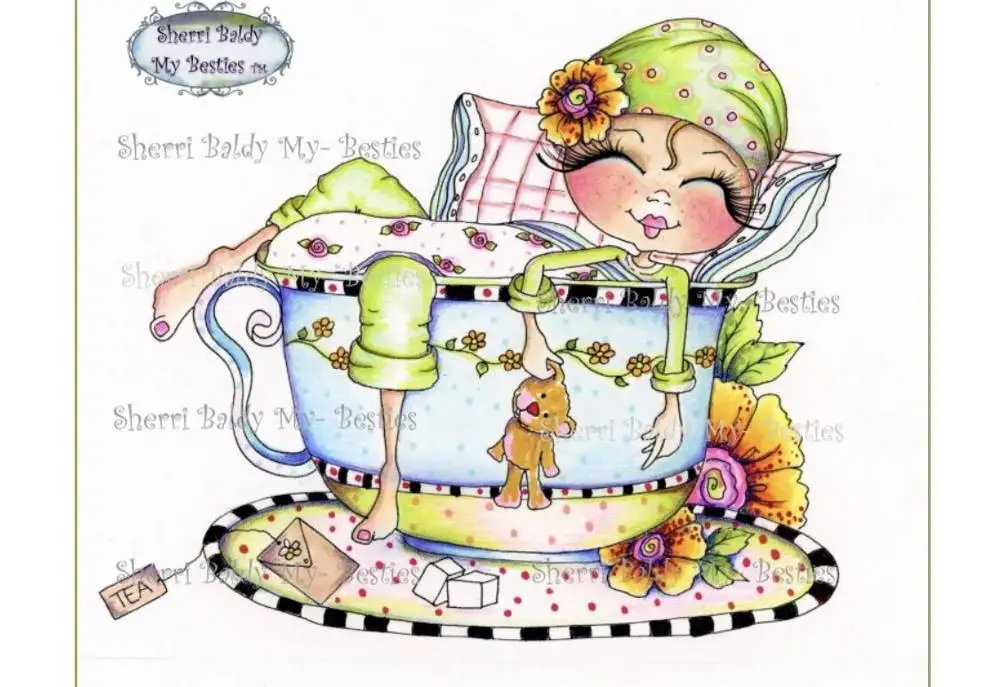 10x8 прозрачный силиконовый штамп для девочек подсолнухов печать скрапбукинга