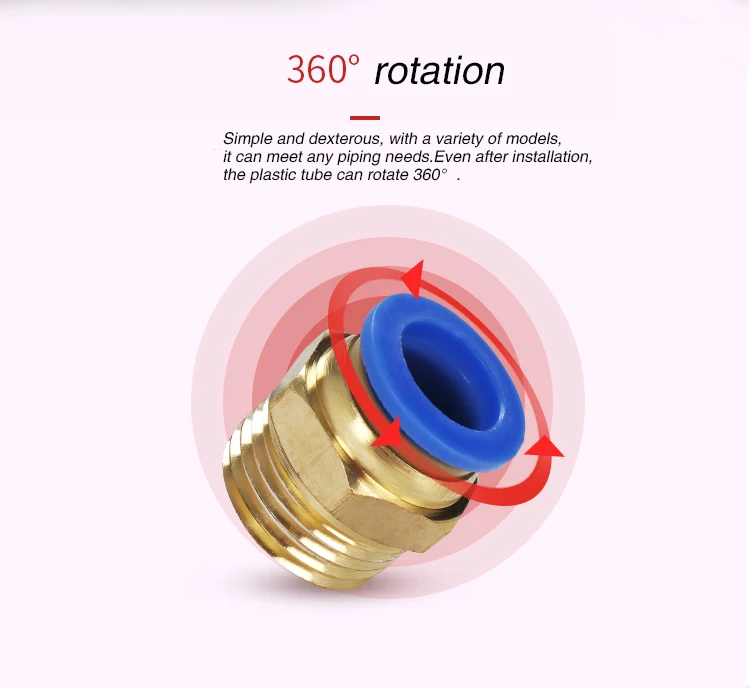 10PCS Air Pneumatic 10mm 12 6 8 4mm Hose Tube 1/4&quotBSP 1/2" 1/8" 3/8" Male Thread Pipe Connector Quick Coupling Brass Fitting |