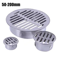 1pc Stainless Steel Balcony Drainage Roof Round Floor Drain Cover Rain Pipe Cap 150/160/200mm For Home Garden Durable Hardware