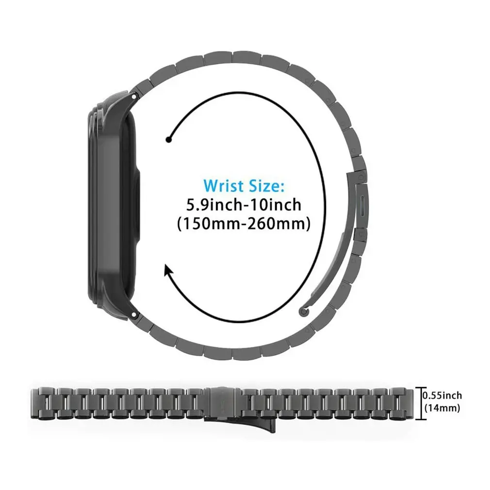 

General Purpose Stainless Steel Bracelet Strap For Bracelet 3/4/5/6 Watch Accessories Replacement Strap