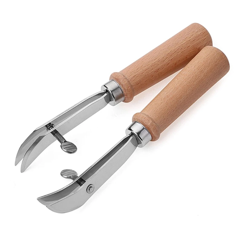 

K1KA Leather Tools Adjustable Cutter DIY Handmade Leather Crimper Slotting and Grooving Device Edge Holder