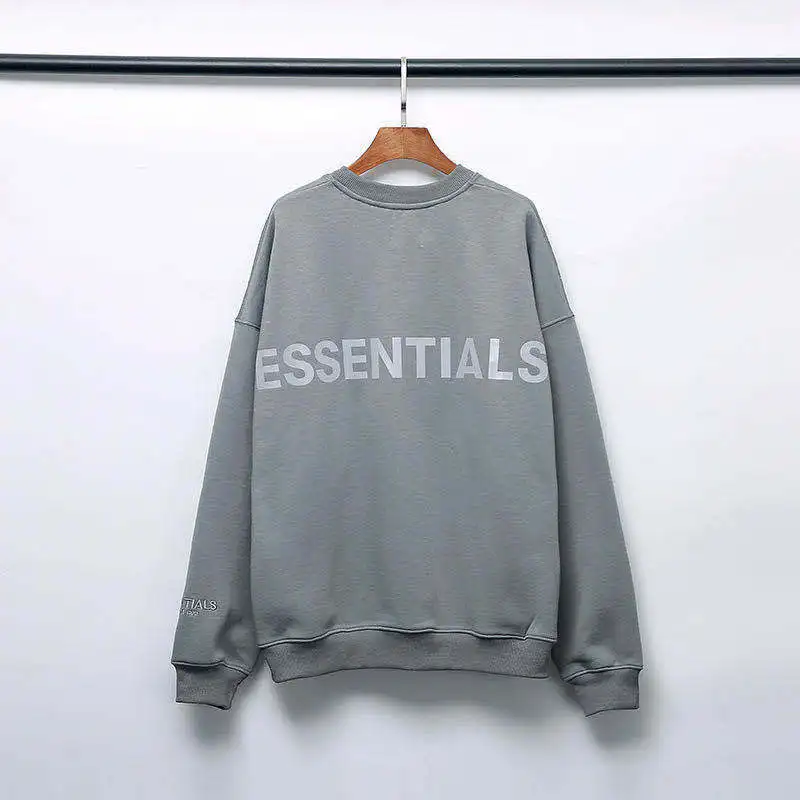 

Essentials Vintage Stylish Oversized Sweatshirt Women Crewneck Long Sleeve Cotton Fashion Casual Tops Spring Simple Design 2021