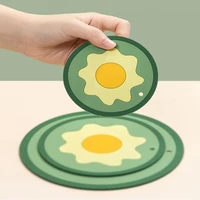 placemat table mat tableware pad round heat resistant mat 2pcs household silicone anti scalding non slip mat table mat