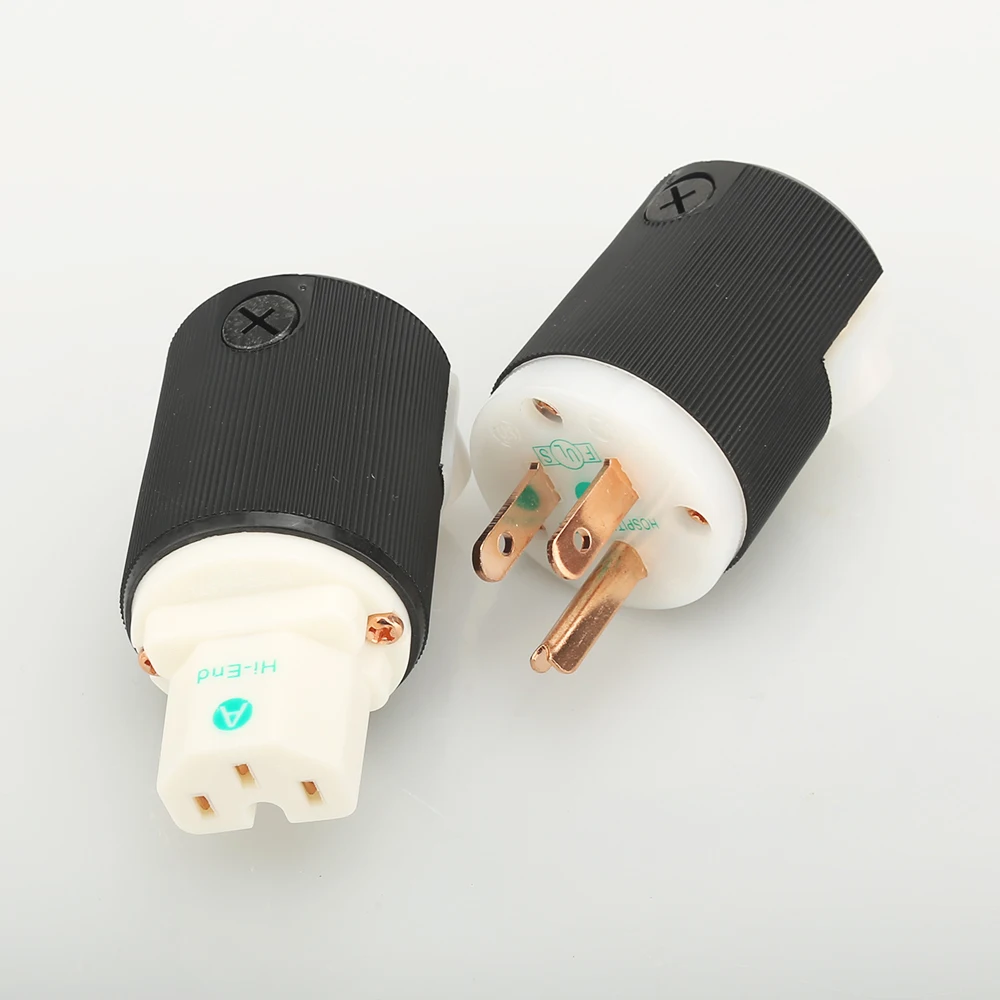 2 пары Hifi аудио покрытые красной медью США Разъем питания+ IEC разъем удлинитель адаптер