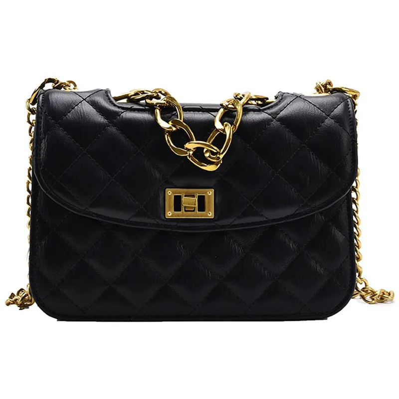 

Square Tote Lattice Bag 2021 Fashion New Quality PU Leather Women's Designer Handbag Chain Shoulder Messenger Bag Phone Purses