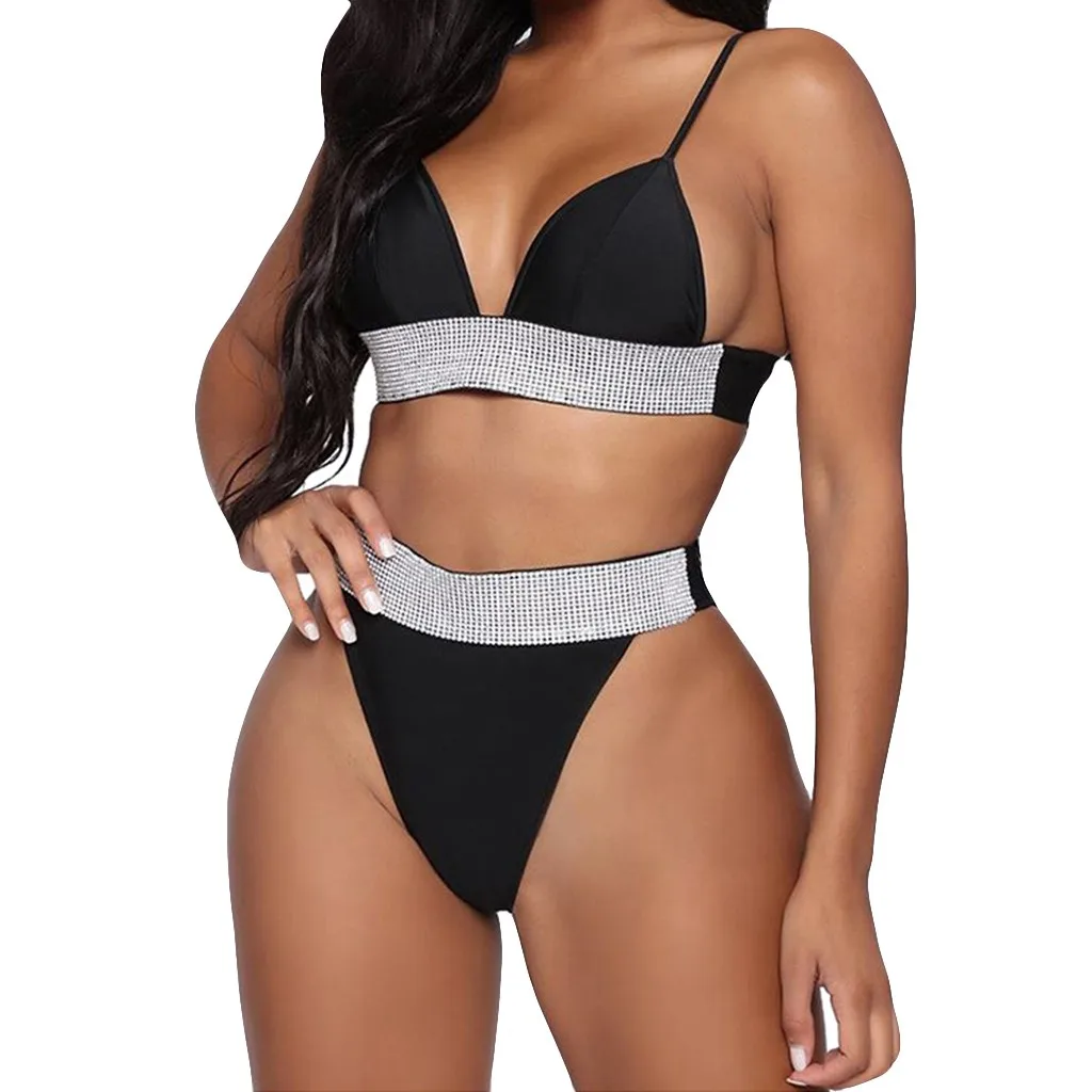 Женский купальник Леопардовый Гавайский принт пуш-ап сексуальный бикини набор