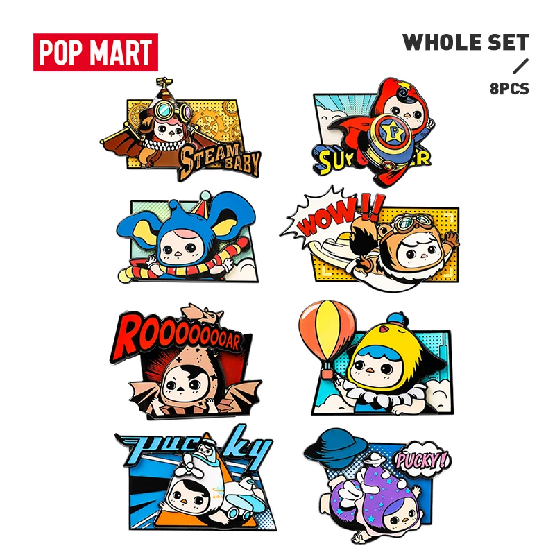 Figura de Ação Aniversário do Miúdo Mart Caixa Inteira Pucky Voando Bebês Série Emblema Arte Figuras Binárias Presente Brinquedo Pop