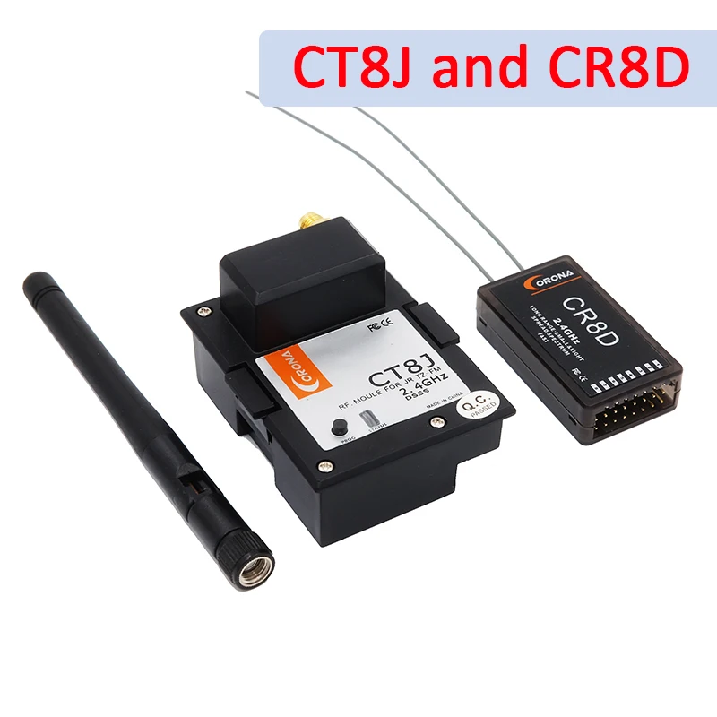Combo-CR8D and CT8J Corona 2,4 Ghz JR Graupner Module& Rx Combo Kit CR8D+ CT8J(V2 DSSS - Цвет: Combo-CR8D and CT8J