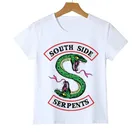 Детские футболки Riverdale, летняя новая модная брендовая одежда, футболка, белая приталенная футболка для мальчиков и девочек, Повседневная Y10-2 для подростков