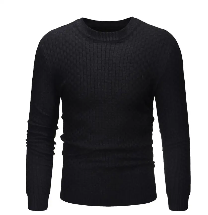 

Men Sweaters Pullover 2019 Spring New O-Neck Solid Sweater Jumpers Autumn Male Knitwear Man Big Plus Size Simple Type