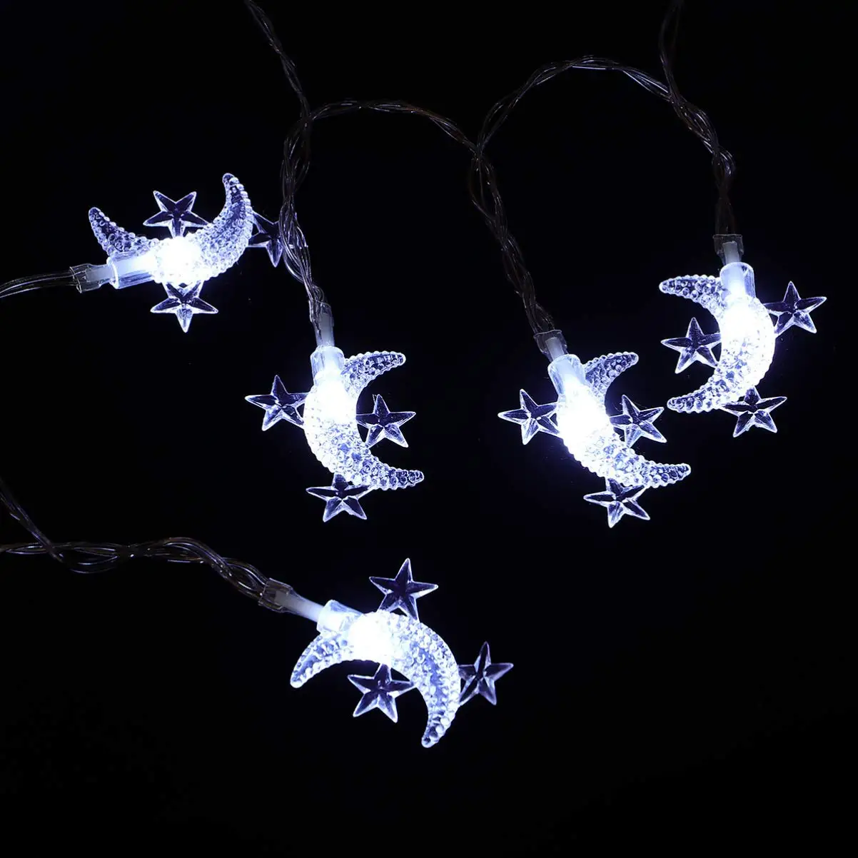 

Гирлянда с Луной и звездами, 4,8 м, 30 светодиодный