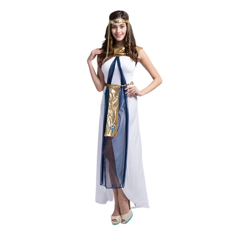 

Костюм на Хэллоуин, Греческая богиня, египетская королева, костюм Арабской девушки, белое платье, косплей-костюмы