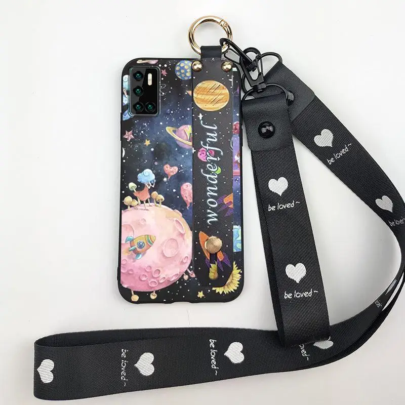 

Lanyard Phone Case For Cubot P40 Soft Wrist Strap For Girls Anti-knock Cover Original