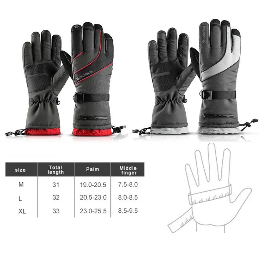Зимние походные лыжные перчатки четырехслойные водонепроницаемые Нескользящие