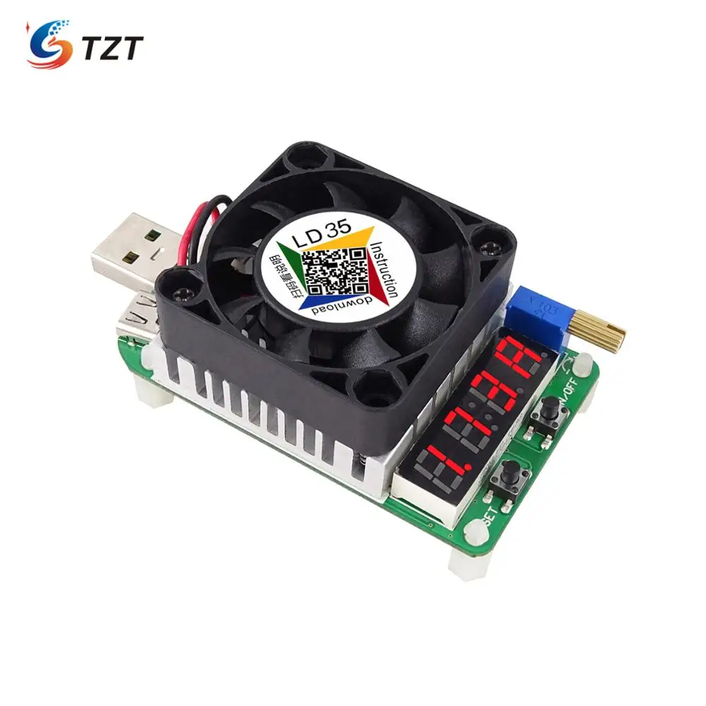 

TZT LD25 LD35 USB Electronic Load Resistor Discharge Battery Test Adjustable Current Voltage Trigger QC2.0 QC3.0