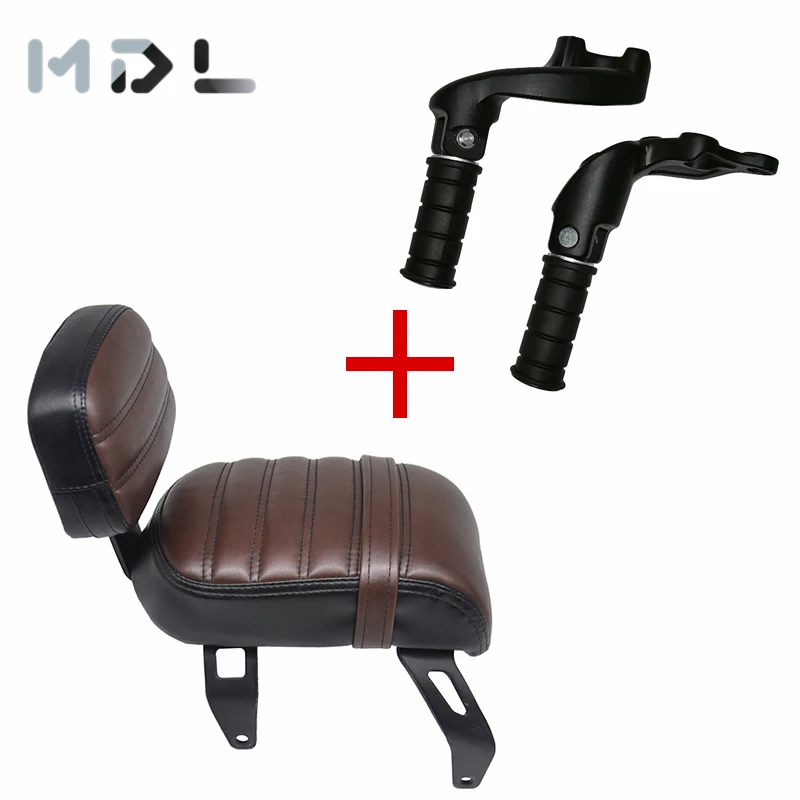 seat Backrest Foot Мотоцикл пассажирский заднего сиденья подушки детские Сисси Бар спинки колышек для ног индийский поплавок - Цвет: seat Backrest Foot