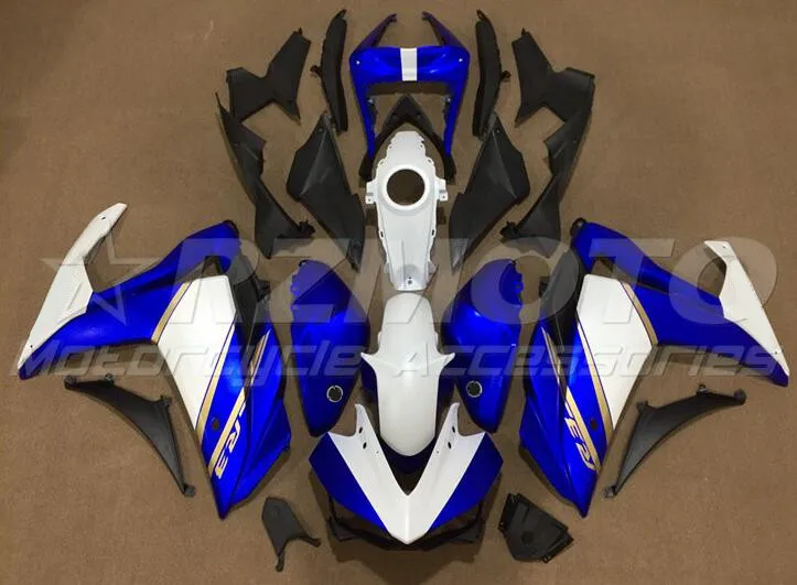 

4 Gifts Injection mold New ABS Fairings Kit Fit for YAMAHA YZF-R3 R25 2015 2016 2017 2018 15 16 17 18 bodywork set blue white