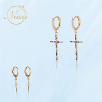 goth earrings crosses pendant womens unusual dangle earring teen fashion piercing cross drop ear studs female christian jewelry