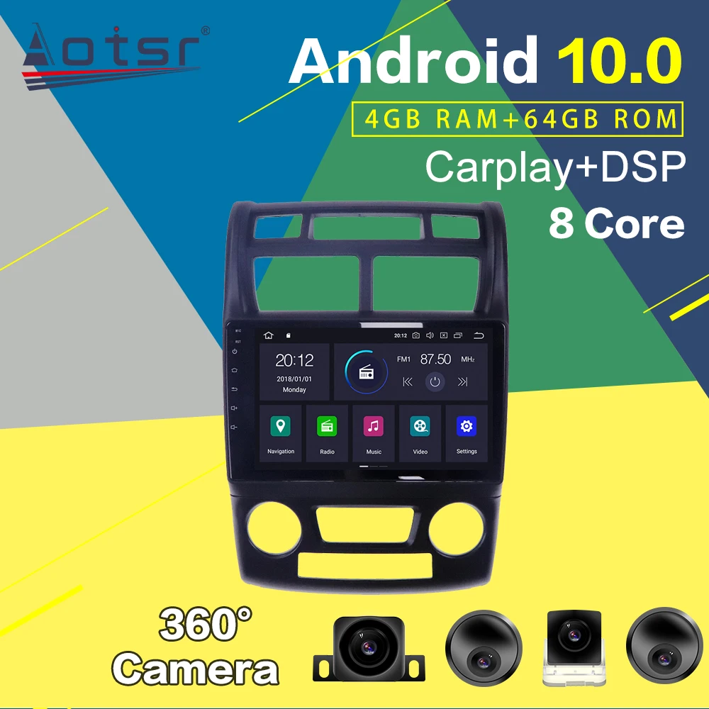 

Car GPS Navigation For Kia Sportage 2007-2009 Multimedia Player Radio Tape Recorder PX6 Auto Audio Stereo Head Unit Bluetooth 2k