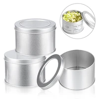 1pc large round metal tin can container solid bottom 90x60mm box craft diy with clear top candy cookie home baking mold cake pan