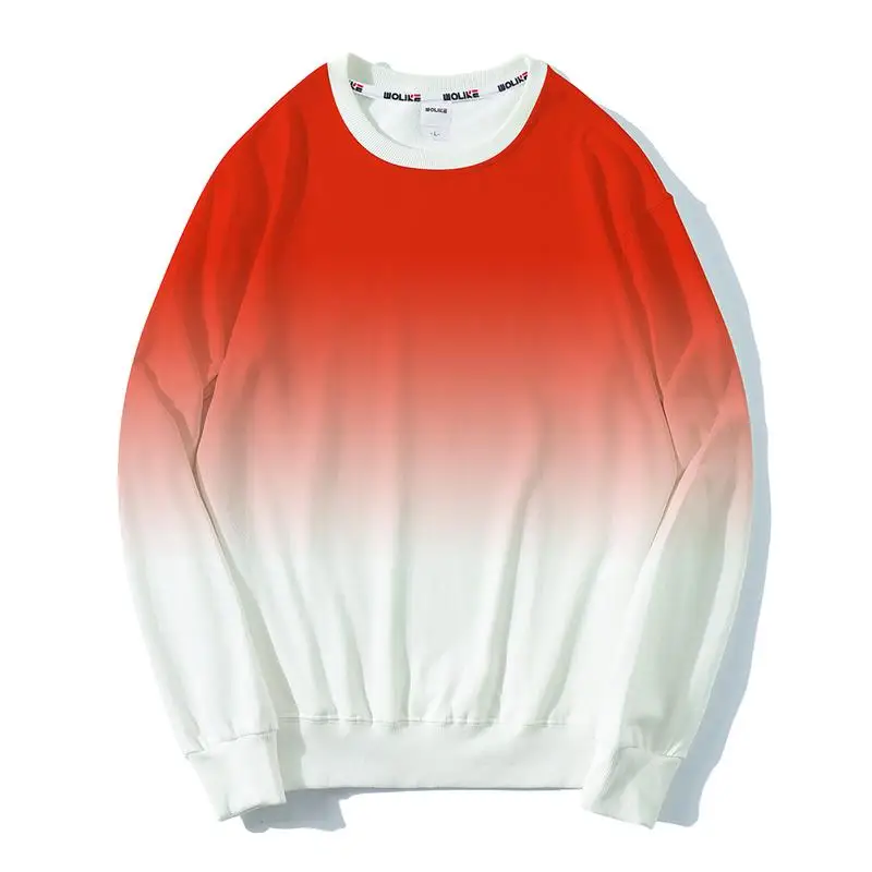 

Модный теплый флисовый свитшот с градиентом, Осень-зима 2020, мужские топы высокого качества, мужской брендовый свободный большой свитер в стиле хип-хоп