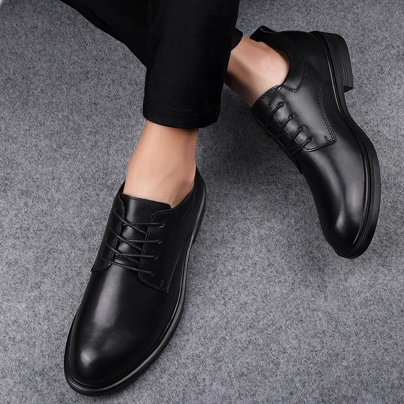 Men Casual Shoes New Breathable Business Leather Flats Loafers Slip On Mens Driving Trainers Size 47 *8905 | Обувь