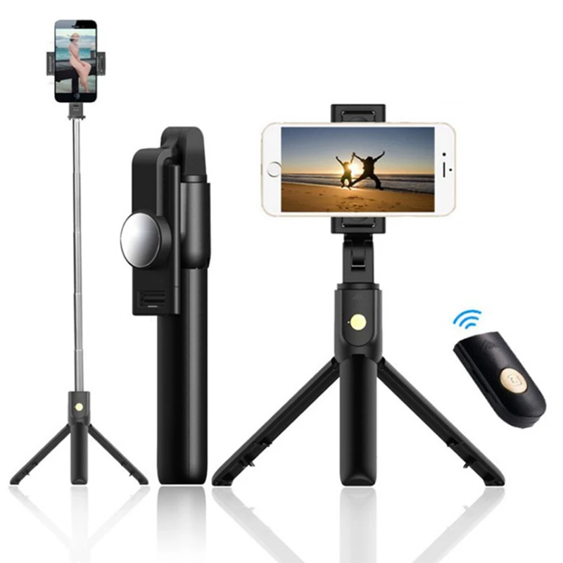 

Bluetooth selfie stick с штатив 360 градусов вращающийся горизонтальный и вертикальный съемки интегрированный Складная селфи-палка selfie stick