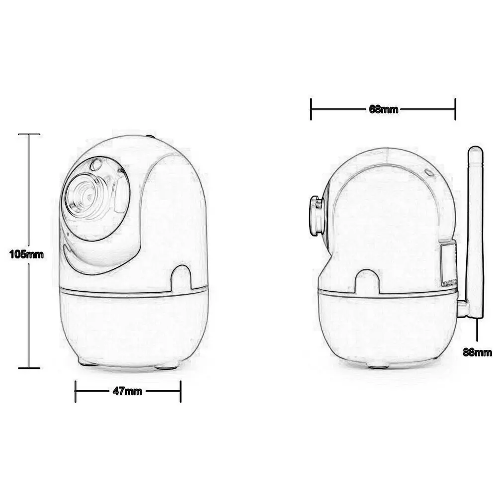 Wireless IP WiFi Camera Cloud Storage 1080P Body Motion Rotatable Auto Tracking Monitor Surveillance | Безопасность и защита