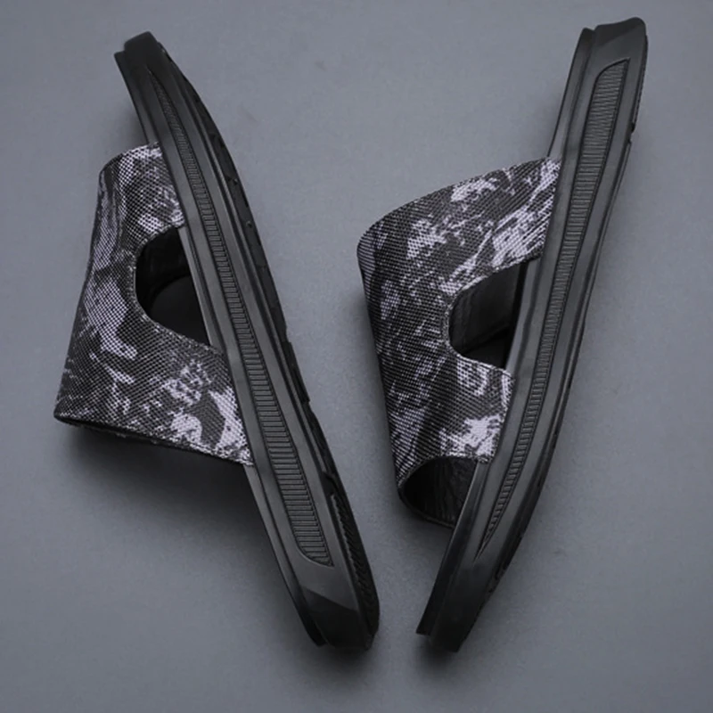 WOTTE Men Slippers Black Indoor Shoes Non-slip Summer Outdoor Beach Slides Soft Sandals Home Bathroom Flip Flops chanclas hombre | Обувь